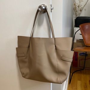 ZARA Taupe Leather Tote